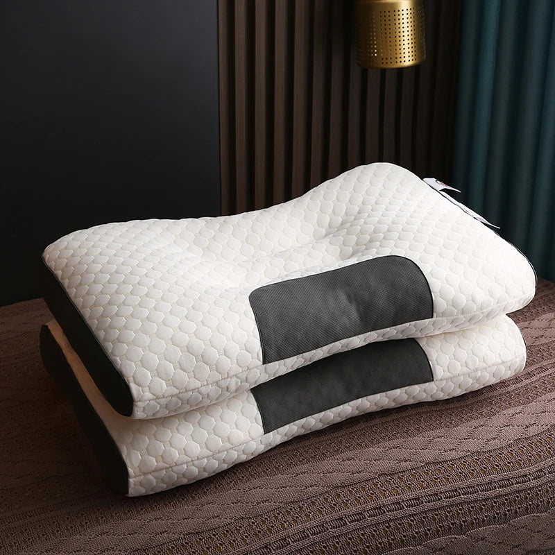 2PCS Pillow Knitted Neck Pillow for Side, Back and Prone Sleeping, Bed Pillow, Deep Sleeping, Removable Pillowcase, Bedding