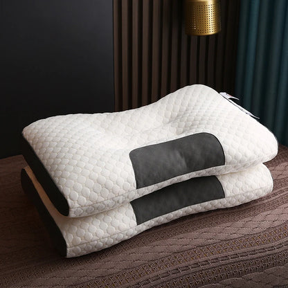 2PCS Pillow Knitted Neck Pillow for Side, Back and Prone Sleeping, Bed Pillow, Deep Sleeping, Removable Pillowcase, Bedding