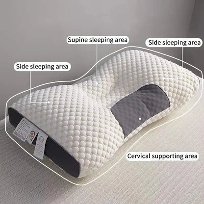 2PCS Pillow Knitted Neck Pillow for Side, Back and Prone Sleeping, Bed Pillow, Deep Sleeping, Removable Pillowcase, Bedding